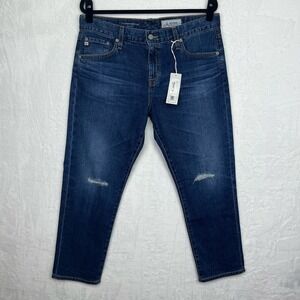 AG Adriano Goldshmied The Ex-Boyfriend Slim Blue Distressed Jeans NWT Sz 32